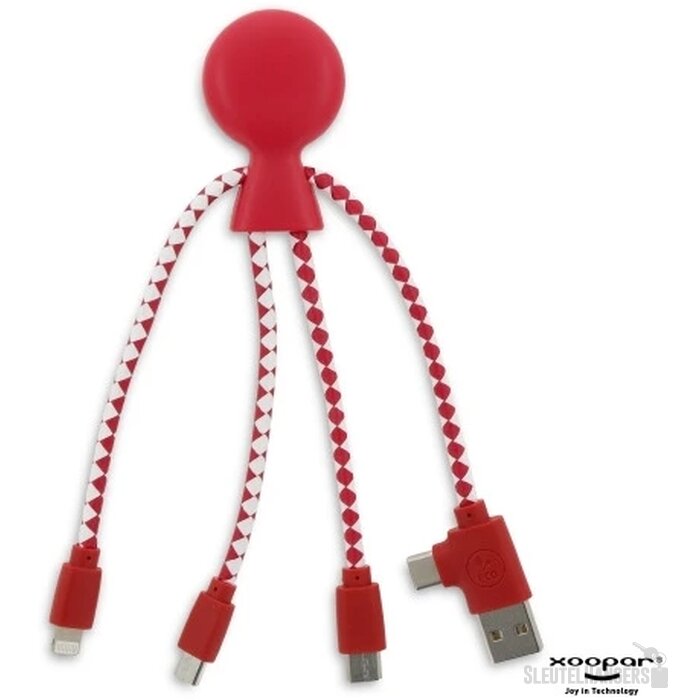 Xoopar Mr. Bio GRS oplaadkabel Rood