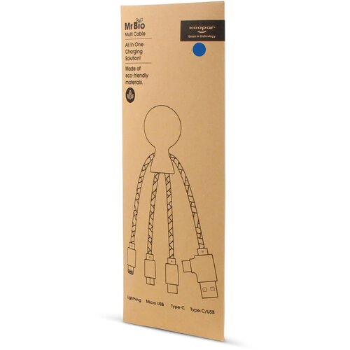 Xoopar Mr. Bio GRS oplaadkabel Blauw