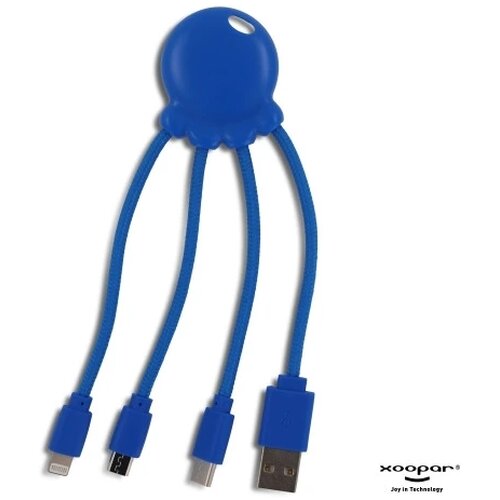 2087 | Xoopar Eco Octopus Ocean GRS Charging cable blauw