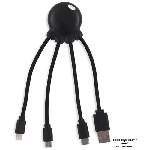 2087 | Xoopar Eco Octopus Ocean GRS Charging cable zwart