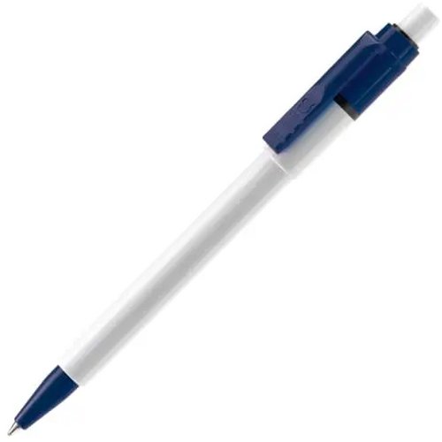 Balpen Baron Colour hardcolour wit / donker blauw