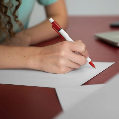 Balpen Baron Colour hardcolour wit / rood