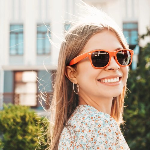 Zonnebril Justin UV400 oranje