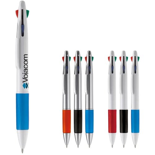 Balpen 4 kleuren hardcolour