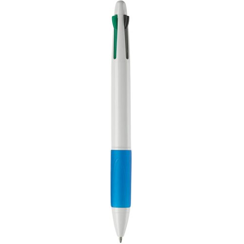 Balpen 4 kleuren hardcolour wit / blauw