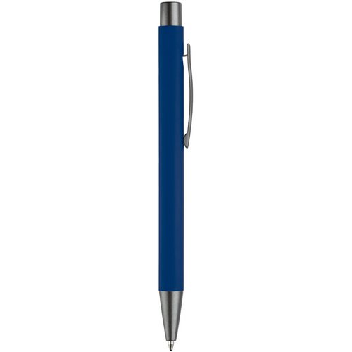 Balpen metaal New York rubberised donker blauw