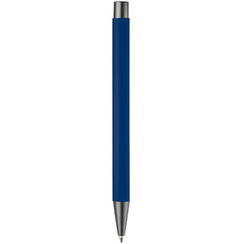 Balpen metaal New York rubberised donker blauw