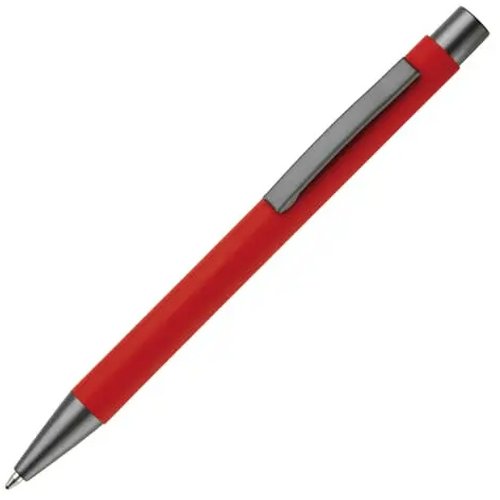 Balpen metaal New York rubberised rood