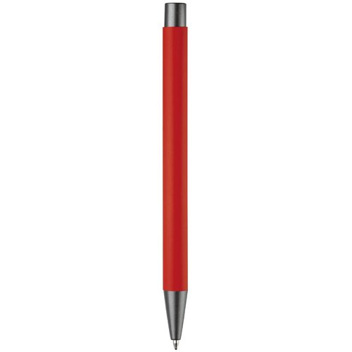 Balpen metaal New York rubberised rood