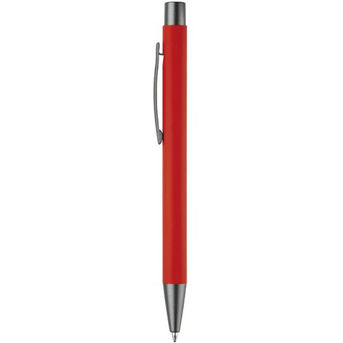 Balpen metaal New York rubberised rood