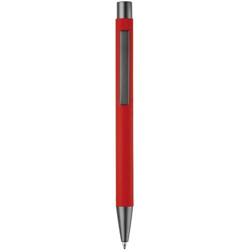 Balpen metaal New York rubberised rood