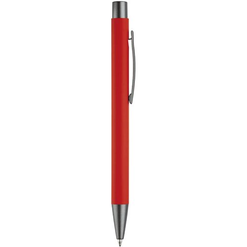 Balpen metaal New York rubberised rood