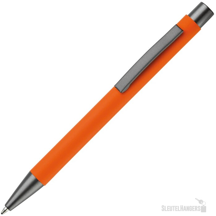 Balpen metaal New York rubberised oranje