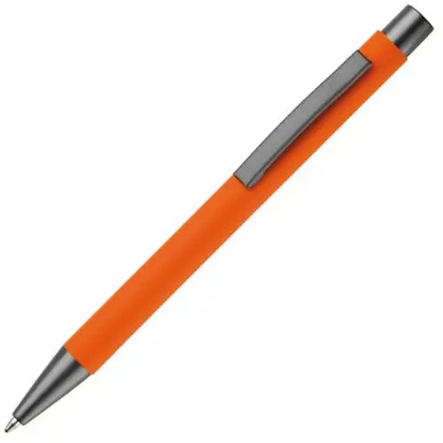 Balpen metaal New York rubberised oranje