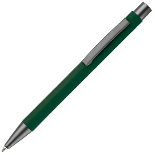 Balpen metaal New York rubberised donker groen