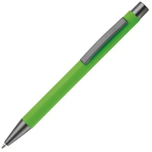 Balpen metaal New York rubberised licht groen