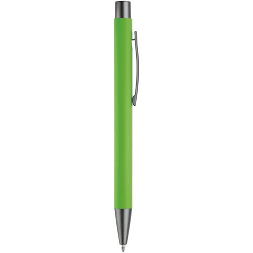 Balpen metaal New York rubberised licht groen