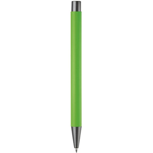Balpen metaal New York rubberised licht groen