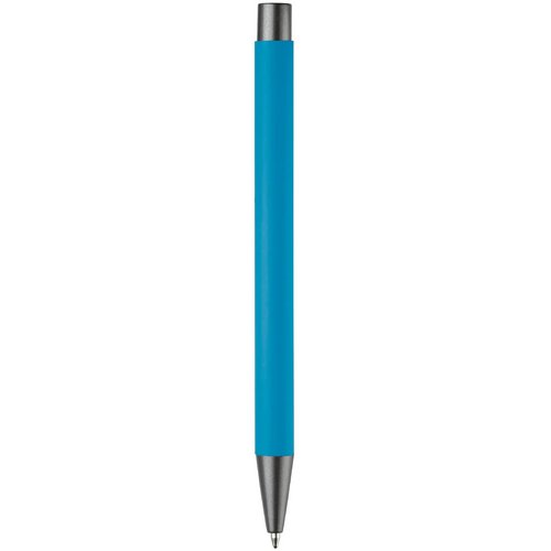 Balpen metaal New York rubberised lichtblauw
