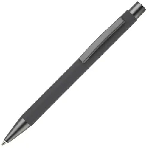 Balpen metaal New York rubberised grijs
