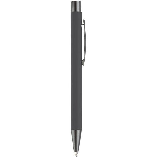 Balpen metaal New York rubberised grijs