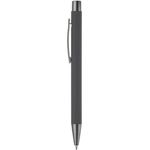Balpen metaal New York rubberised grijs