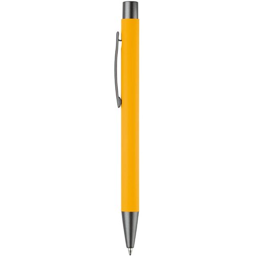 Balpen metaal New York rubberised geel