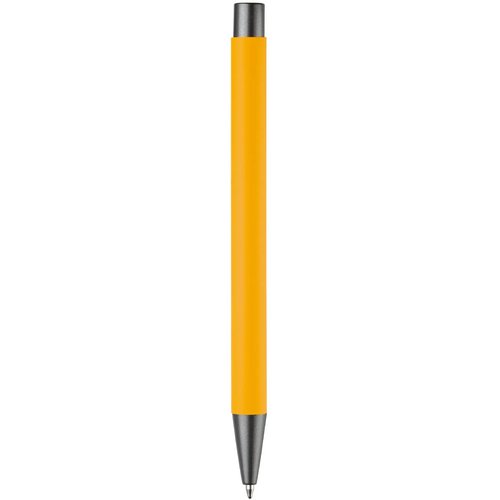 Balpen metaal New York rubberised geel