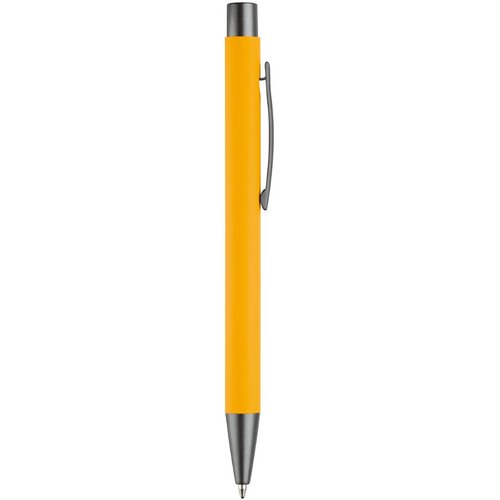 Balpen metaal New York rubberised geel