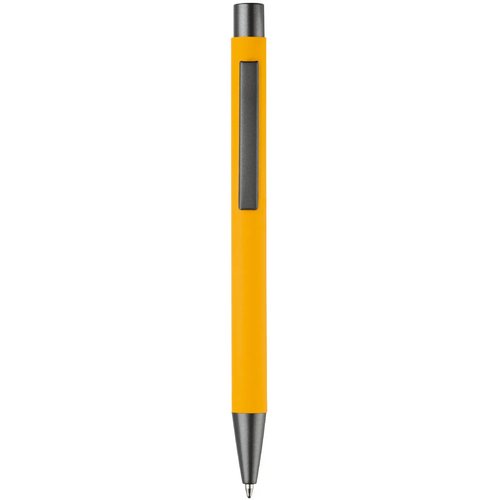 Balpen metaal New York rubberised geel