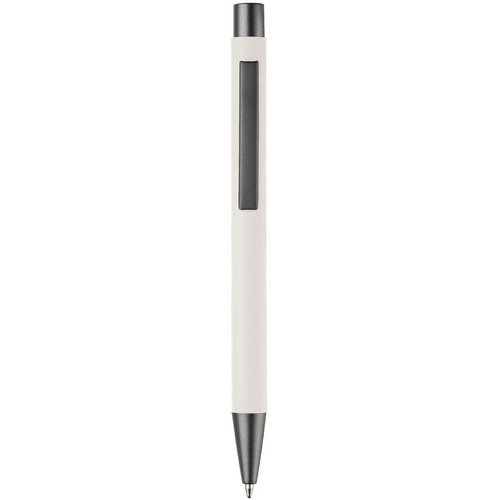 Balpen metaal New York rubberised wit
