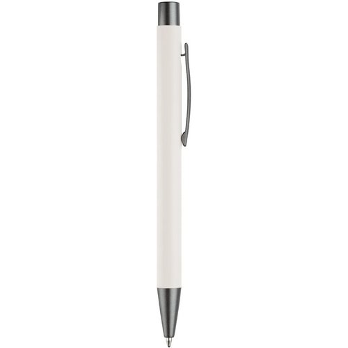 Balpen metaal New York rubberised wit