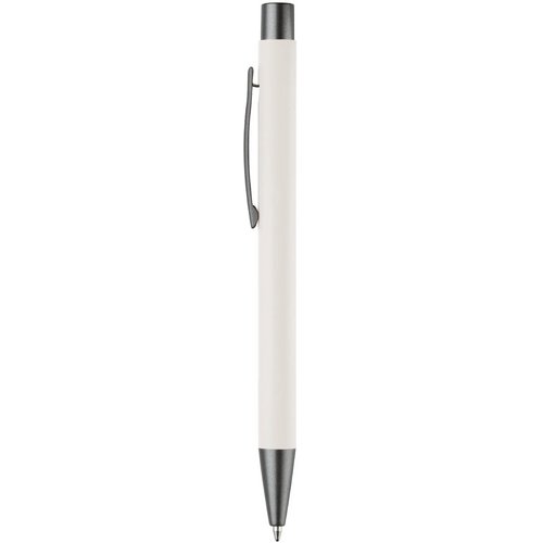 Balpen metaal New York rubberised wit