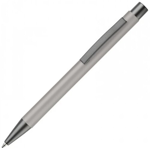 Balpen metaal New York rubberised licht grijs