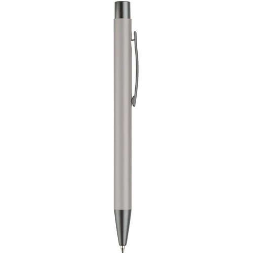 Balpen metaal New York rubberised licht grijs