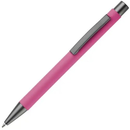 Balpen metaal New York rubberised roze