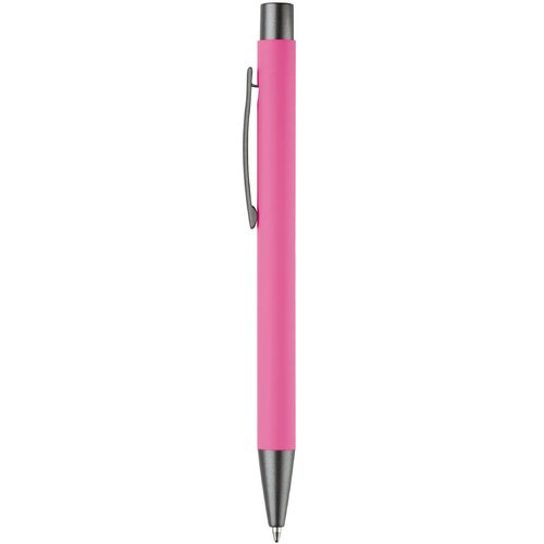 Balpen metaal New York rubberised roze