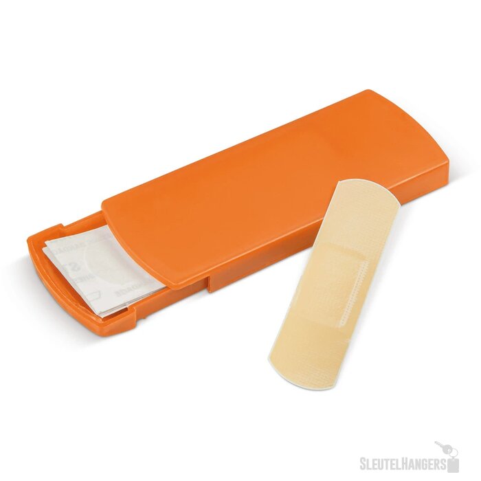 Pleisterdoosje 5 stuks frosted oranje