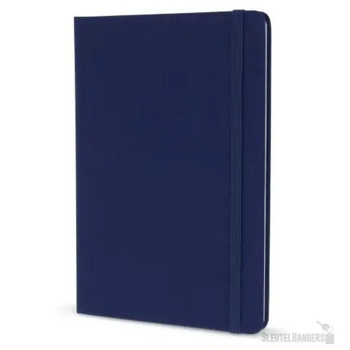 A5-notitieboek van PU met FSC-pagina's donkerblauw