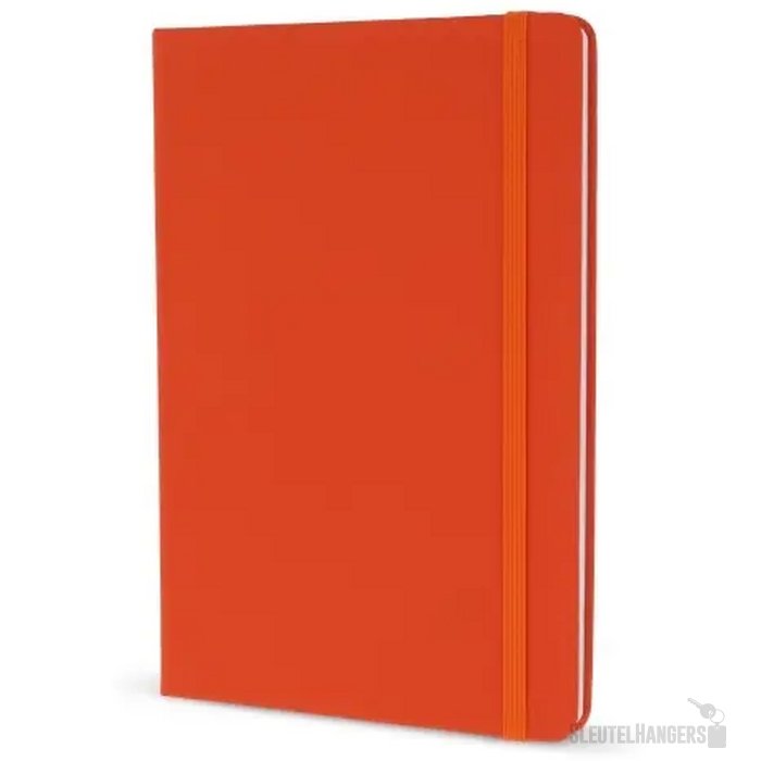 A5-notitieboek van PU met FSC-pagina's oranje