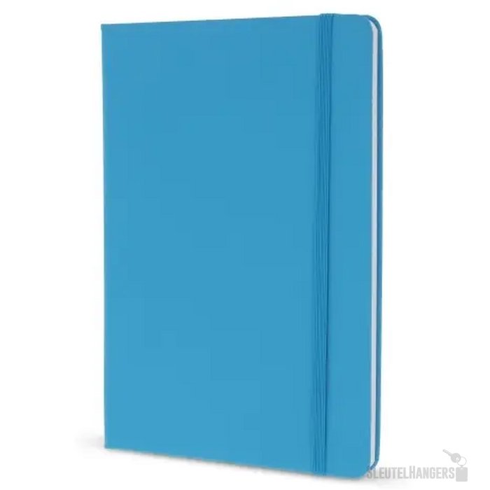 A5-notitieboek van PU met FSC-pagina's lichtblauw