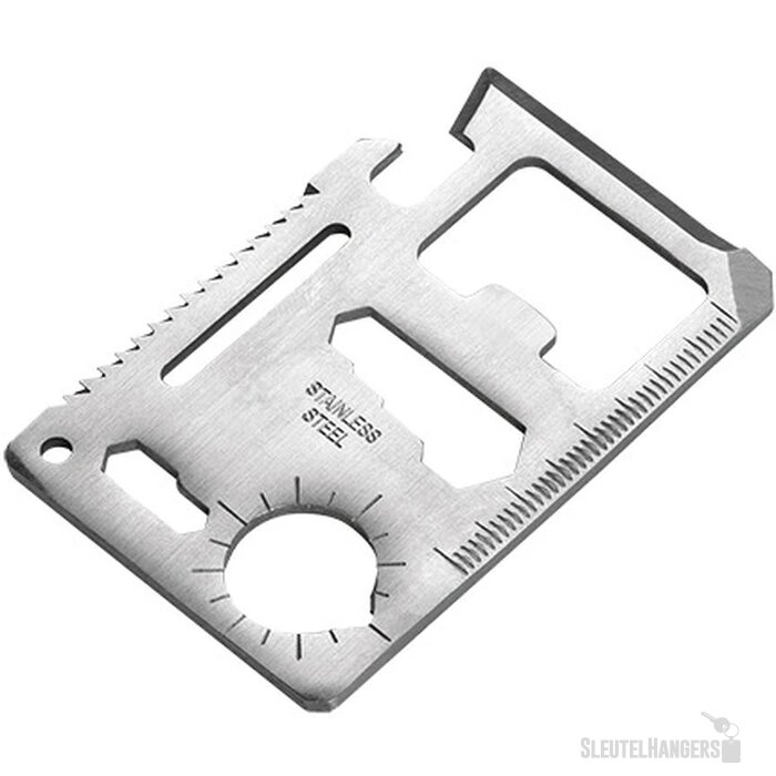 Smart-tool 11-in-1 multitool in kunstleren etui zilver