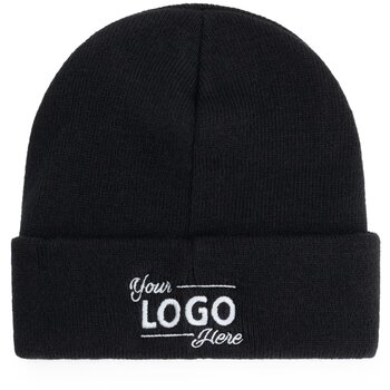 Acryl Knitted Hat Met Thinsulate Zwart Acryl Knitted Hat Met Thinsulate Zwart