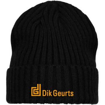Grof Gebreide Muts Zwart