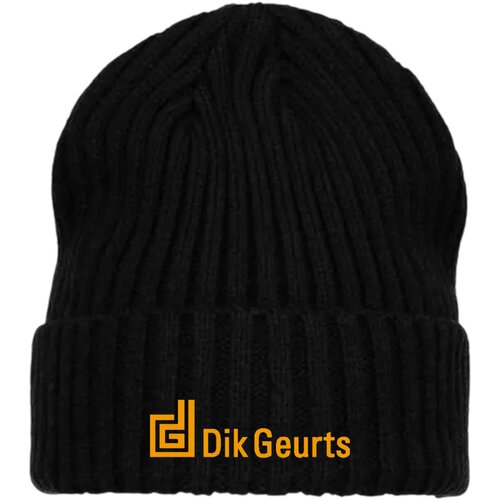 Grof Gebreide Muts Zwart