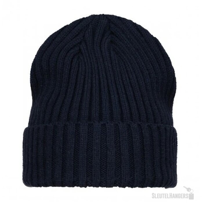 Grof gebreide muts navy