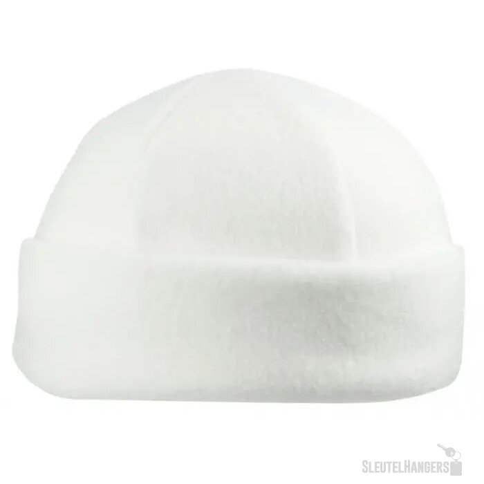 6 Panelen Fleece Muts 280 Gr/m2 Wit
