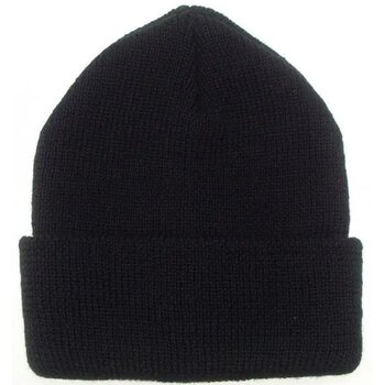 Gebreide Wintermuts 50%wol/50%acryl Zwart