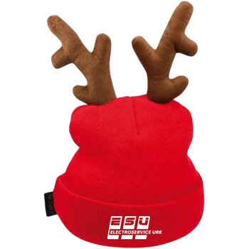 Gebreide Rendiermuts Rood Gebreide Rendiermuts Rood