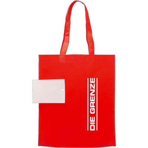 Opvouwbare boodschappentas met drukknoop 80 gr/m2 rood